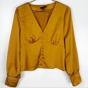 J. Crew Golden Satin Blouse